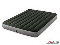 Надувной матрас для сна Intex Queen Downy Bed 152x203x25cm 64763 двуспальный со встроенным насосом