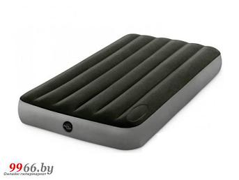 Надувной матрас для сна отдыха палатки плавания Intex Downy Airbed 64761 со встроенным механическим насосом