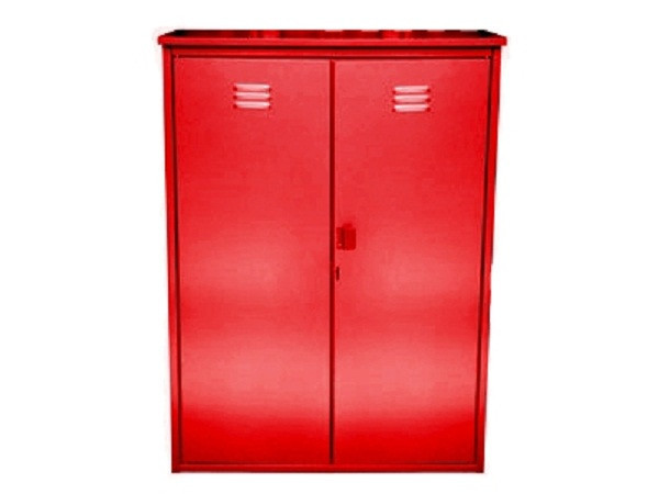 Шкаф для 2-х газовых баллонов 50л красный - фото 1 - id-p82876499