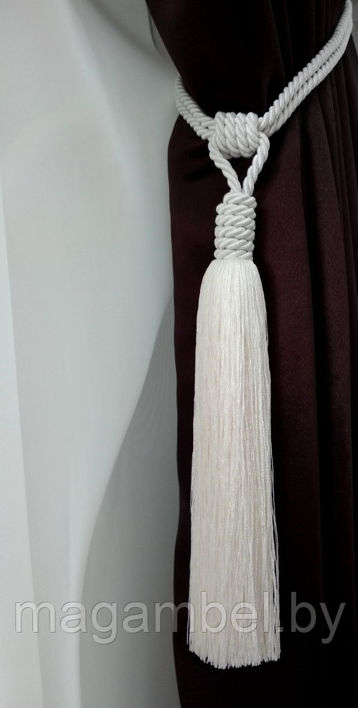 Кисть "Мэри" белого цвета для штор и гардин цвет М51