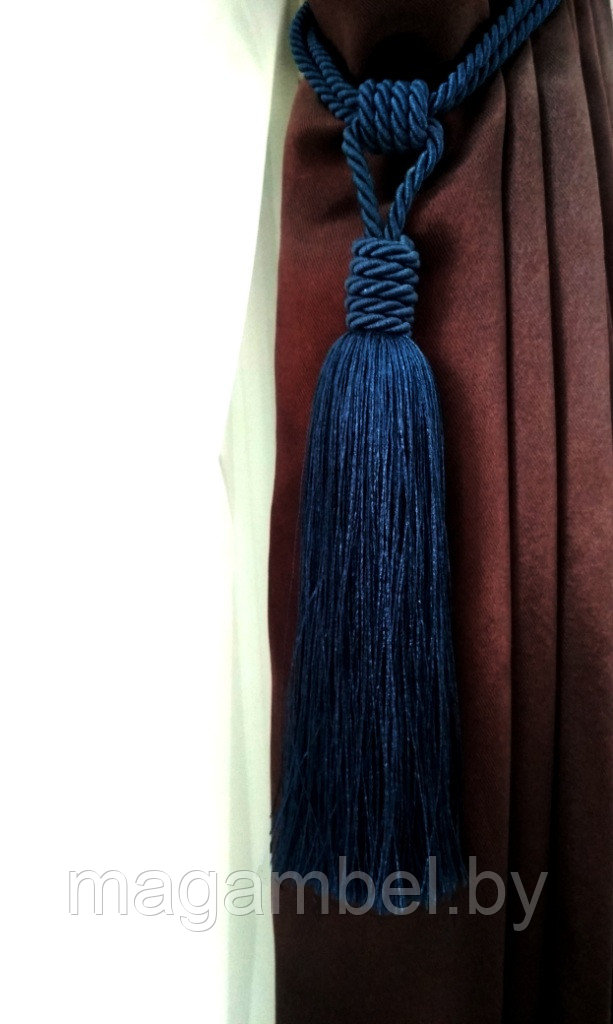 Кисть "Мэри" темно - синего цвета для штор и гардин цвет М69