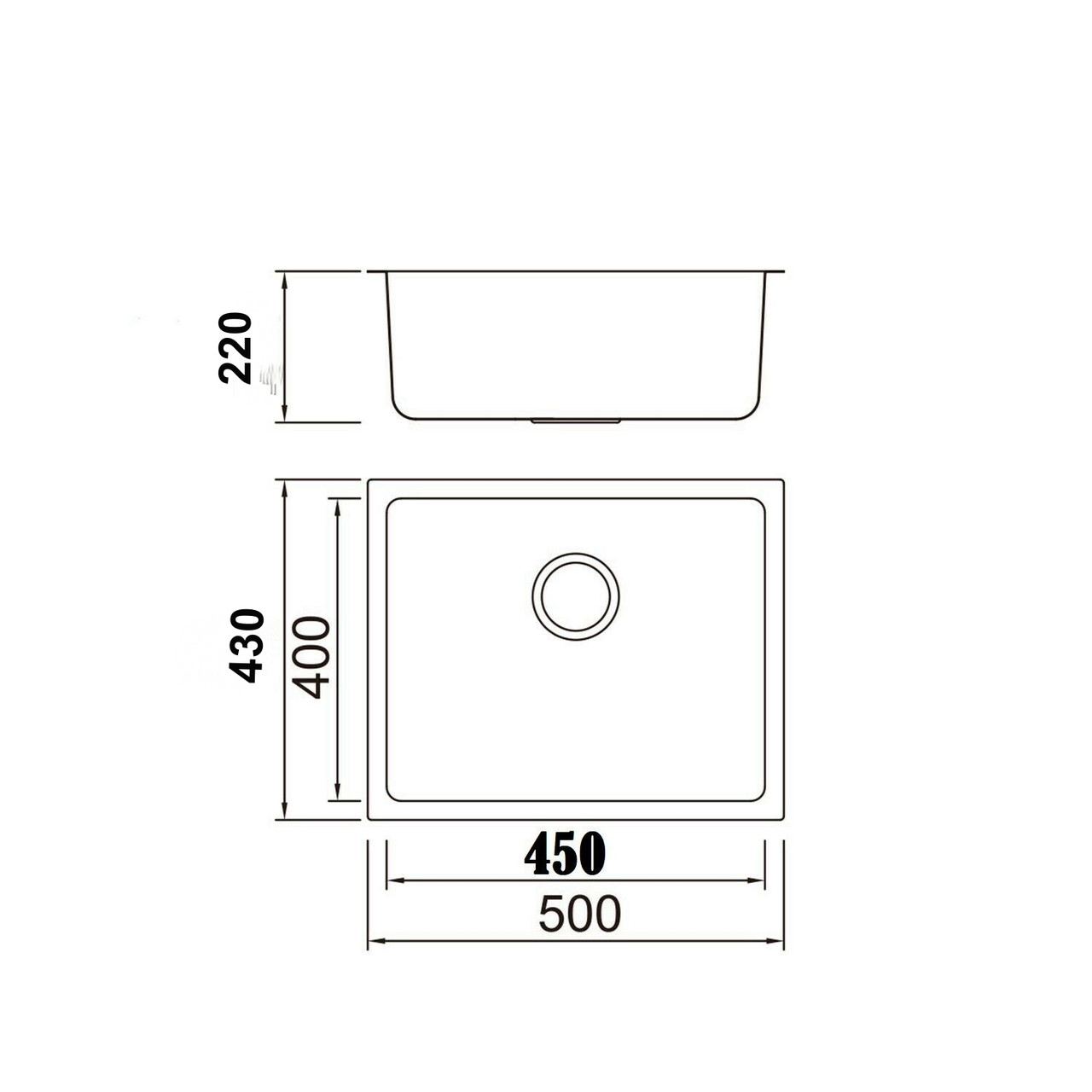 Кухонная мойка Gerhans K35043B графит 50*43*22 см - фото 5 - id-p141105171