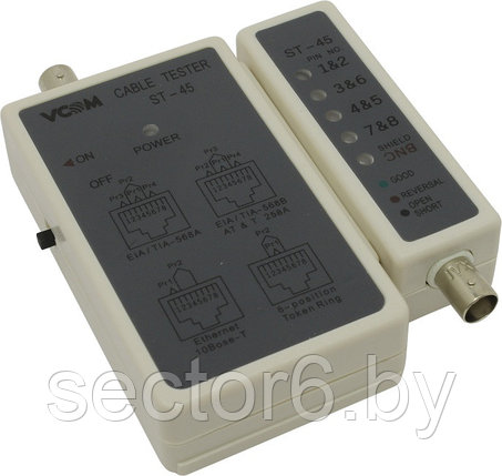 VCOM LAN тестер для BNC, RJ-45, фото 2