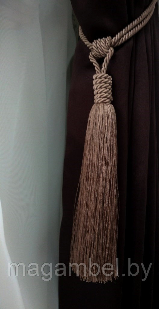 Кисть "Мэри" кофейного цвета для штор и гардин цвет М7