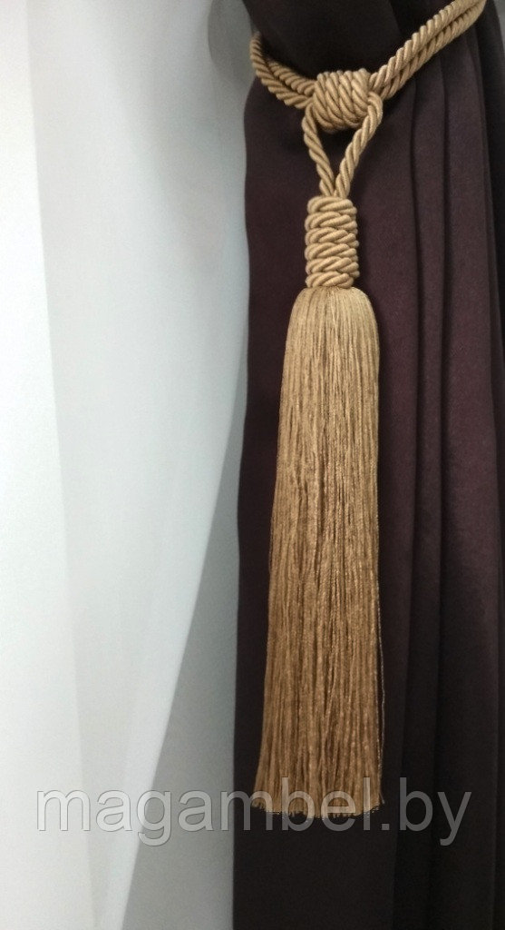 Кисть "Мэри" золотистого цвета для штор и гардин цвет М6