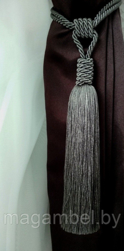 Кисть "Мэри" графитового цвета  для штор и гардин цвет М59