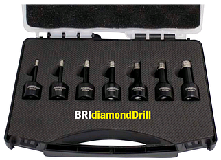 1381-7 Набор алмазных сверл BRIdiamondDrill, 6-10 мм, 7 предметов, для болгарки (Brinko)