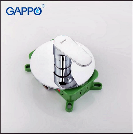 Встроенный смеситель для ванны с тропическим душем (хром.) Gappo G7101 - фото 3 - id-p143196546