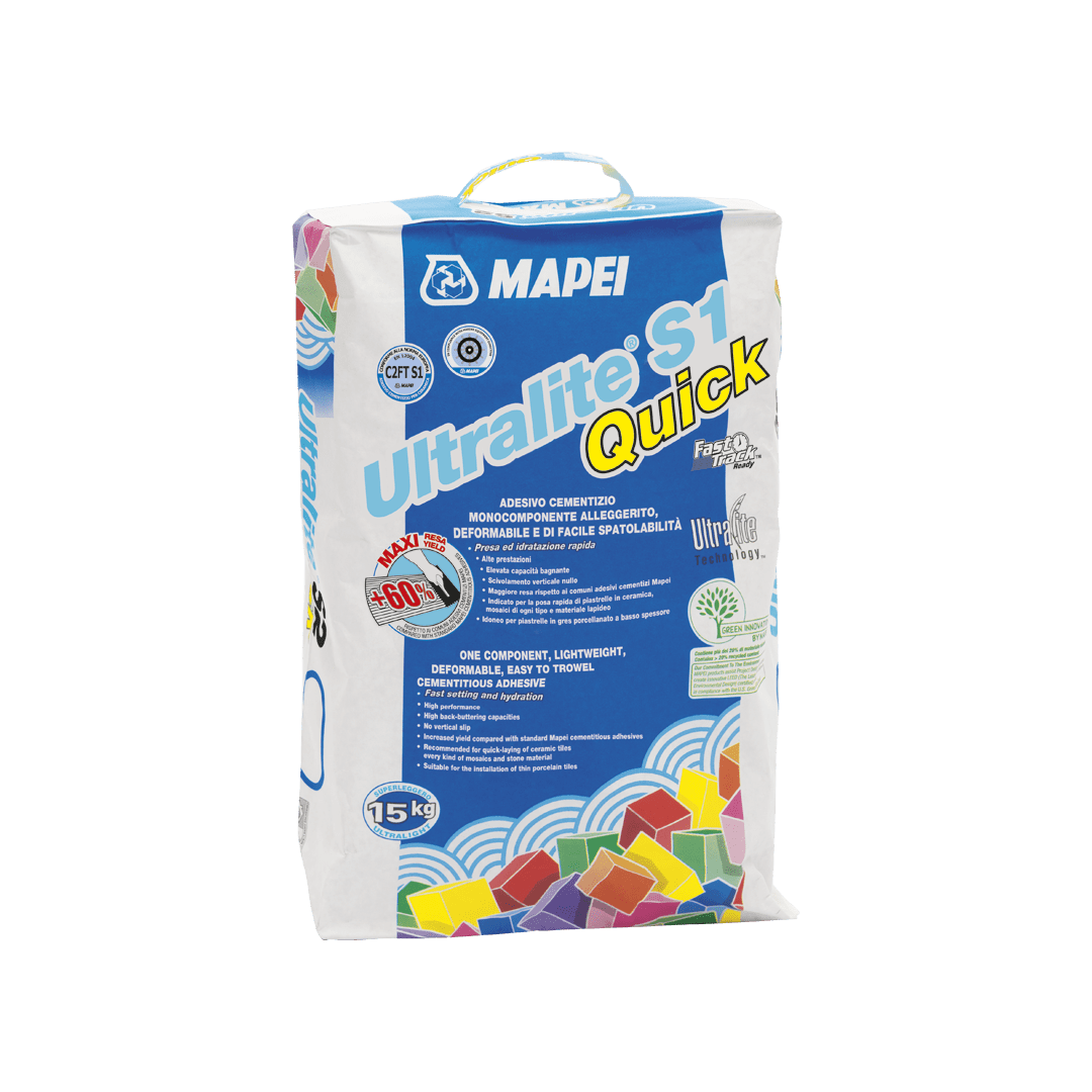 Клей для крупноформатной плитки ULTRALITE S1 QUICK  MAPEI   МАПЕЙ