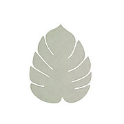 Сервировочная салфетка из натуральной кожи лист монстеры  26х22 см