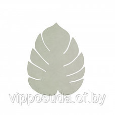 Сервировочная салфетка из натуральной кожи лист монстеры  26х22 см, фото 2