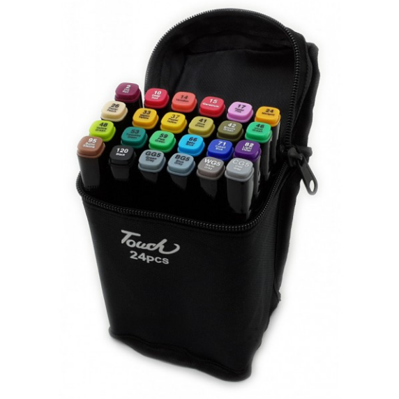 Маркеры - фломастеры для скетчинга Touch Lecai, набор 80 цветов (двухсторонние) - фото 8 - id-p143199547