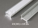Алюминиевый профиль встраиваемый с экраном 23(30)x10для LED ленты, фото 2