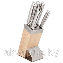 Набор ножей KINGHoff  KH-3461 6 предметов нержавейка (колода дерево)