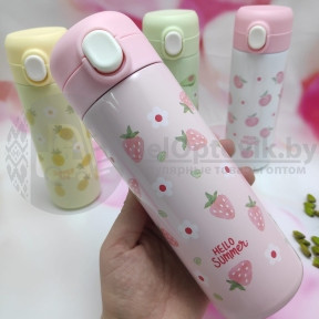 Термокружка Fruit Peach Sweet Фруктовый рай, 450 мл Клубника