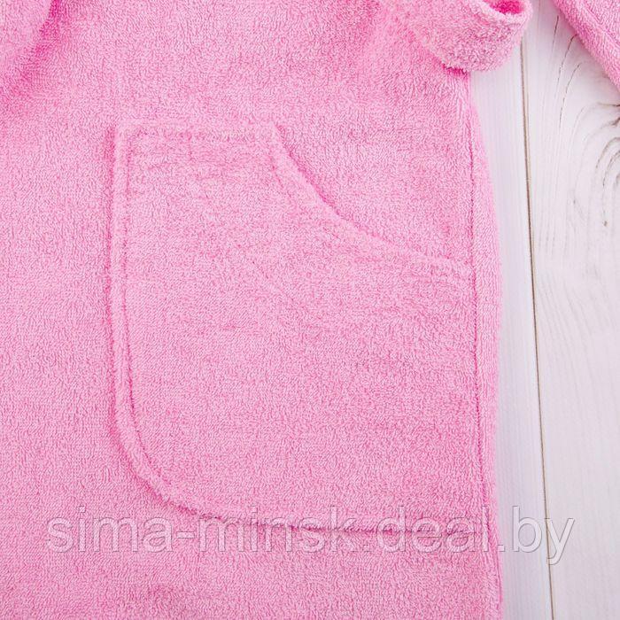 Халат женский шалька+кант, размер 46, розовый, махра - фото 7 - id-p143220020
