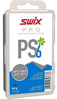 Парафин безфтористый Swix PS6 Blue -6C/-12C, 60 гр