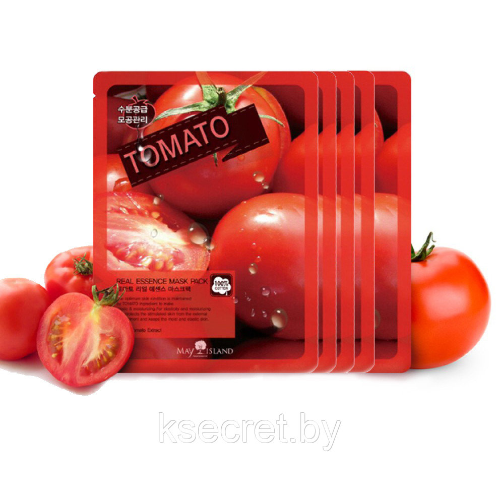 (MAY ISLAND) Тканевая маска для лица Real Essence Tomato Mask Pack - фото 1 - id-p143244315