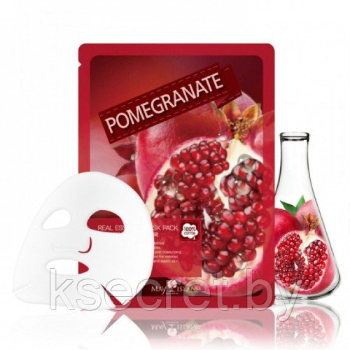 [MAY ISLAND] Тканевая маска Real Essence Pomegranate Mask Pack - фото 1 - id-p143244480