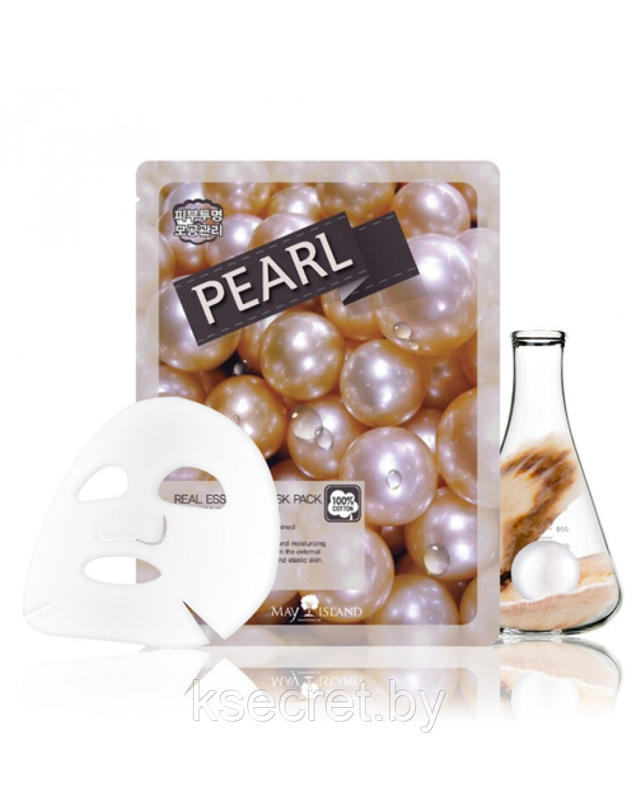 [MAY ISLAND] Тканевая маска Real Essense Pearl Mask Pack - фото 1 - id-p143244543