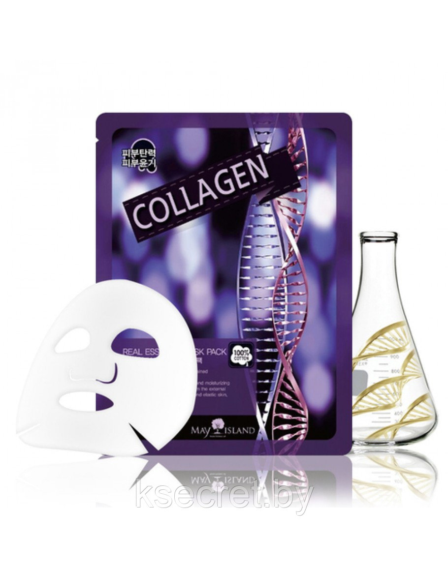 [MAY ISLAND] Тканевая маска Real Essense Collagen Mask Pack - фото 1 - id-p143244577