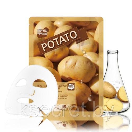 [MAY ISLAND] Тканевая маска Real Essense Potato Mask Pack - фото 1 - id-p143245583