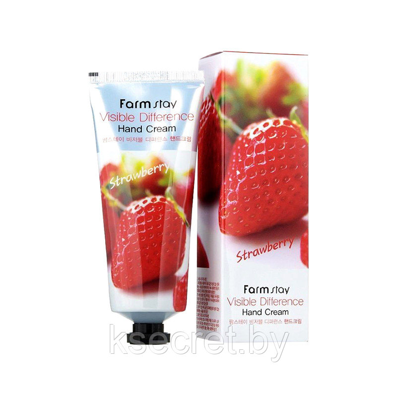 [Farmstay] Farm Stay Visible Difference Hand Cream Strawberry (клубника) (V1) 100 g - фото 1 - id-p143246900