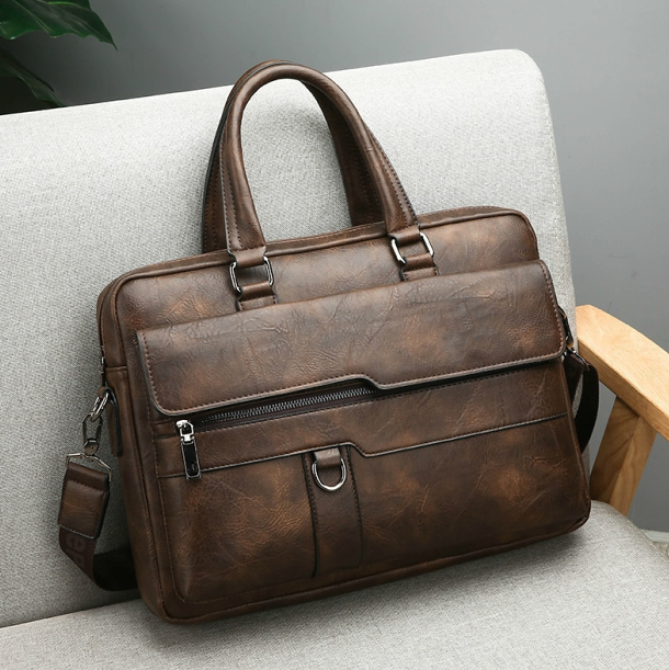 Мужская сумка-портфель JEEP BULUO (Цвет Коричневый) + ПОДАРОК - фото 2 - id-p143248721