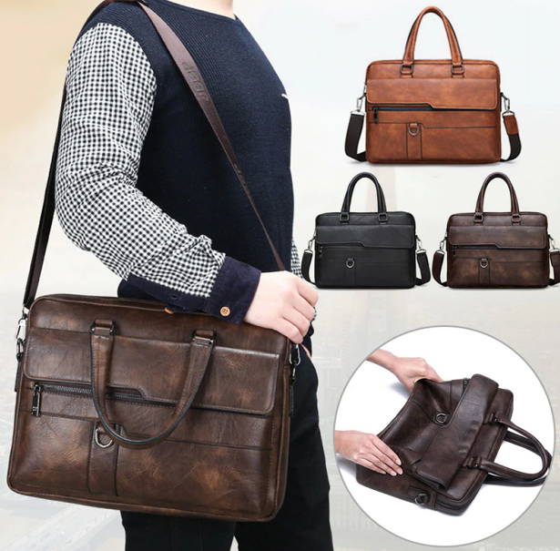 Мужская сумка-портфель JEEP BULUO (Цвет Черный) + ПОДАРОК - фото 2 - id-p143248769