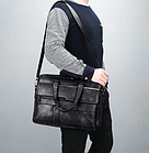 Мужская сумка-портфель JEEP BULUO (Цвет Черный) + ПОДАРОК, фото 3