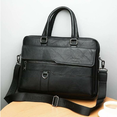 Мужская сумка-портфель JEEP BULUO (Цвет Черный) + ПОДАРОК - фото 4 - id-p143248769