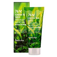 [Farmstay] 76 Green Tea Seed Premium Moisture Foam Cleansing 100 mл