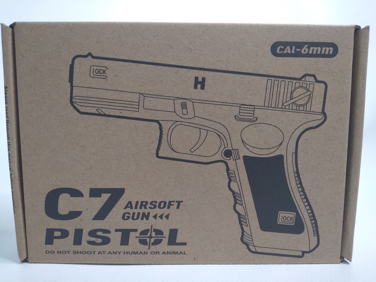 Пистолет игрушечный пневматический металлический Airsoft Gun C7