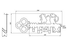 Ключница настенная " Мышата", фото 2