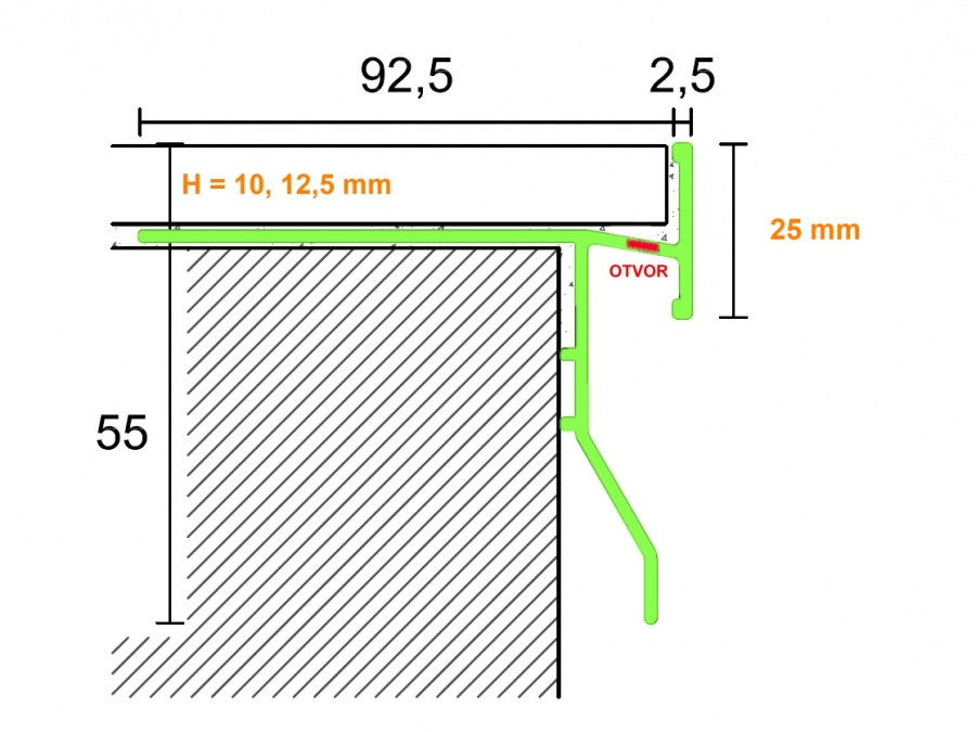 Балконный профиль Protec CPGV / 55/10 Металлический серый RAL 9006 - фото 5 - id-p143277100