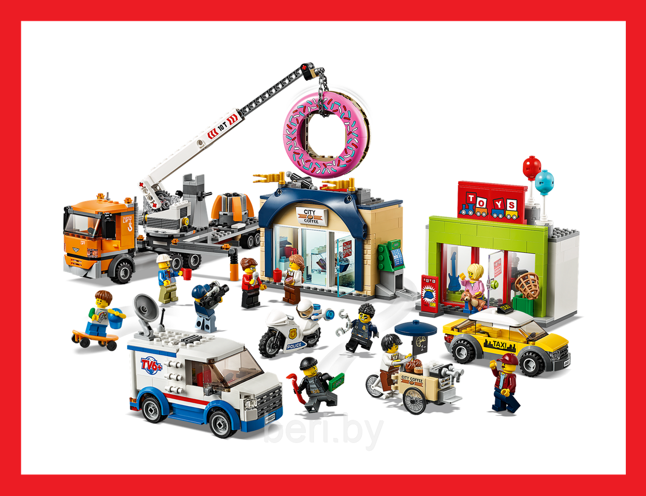 11392 Конструктор LARI "Открытие магазина по продаже пончиков", (Аналог LEGO City 60233) - фото 2 - id-p142003997