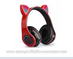 Беспроводные наушники с ушками и подсветкой Cat Ear CXT-B39 Красные