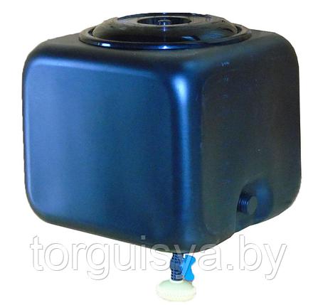 Бак для душа " Альтернатива" 100 л с металлическим шаровым краном (чёрный), фото 2