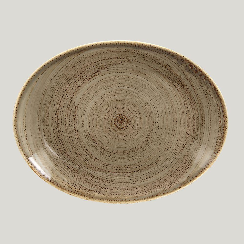 Овальная тарелка RAK Porcelain Twirl Alga 32*23 см - фото 1 - id-p143294508