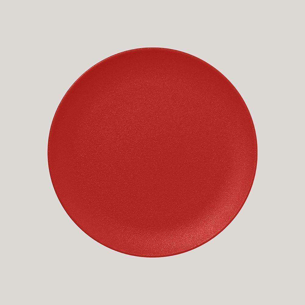 Тарелка RAK Porcelain NeoFusion Ember круглая плоская, 24 см (алый цвет) - фото 1 - id-p143294564