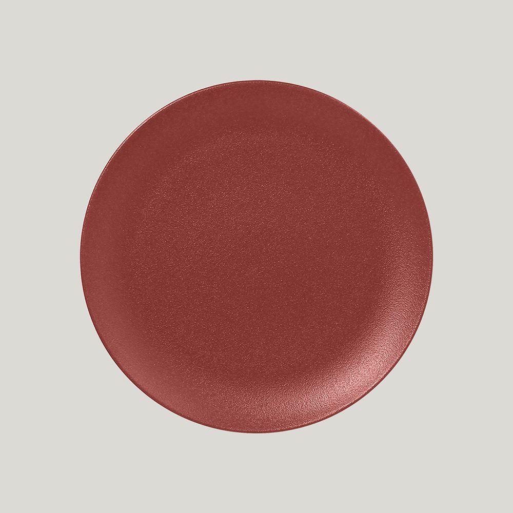 Тарелка RAK Porcelain NeoFusion Magma круглая плоская 24 см (кирпичный цвет) - фото 1 - id-p143294596