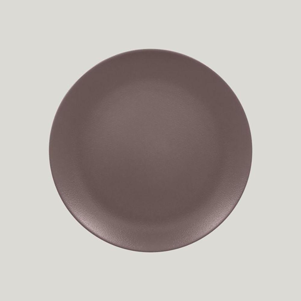 Тарелка RAK Porcelain Neofusion Mellow Chestnut brown круглая плоская 27 см (коричневый цвет)