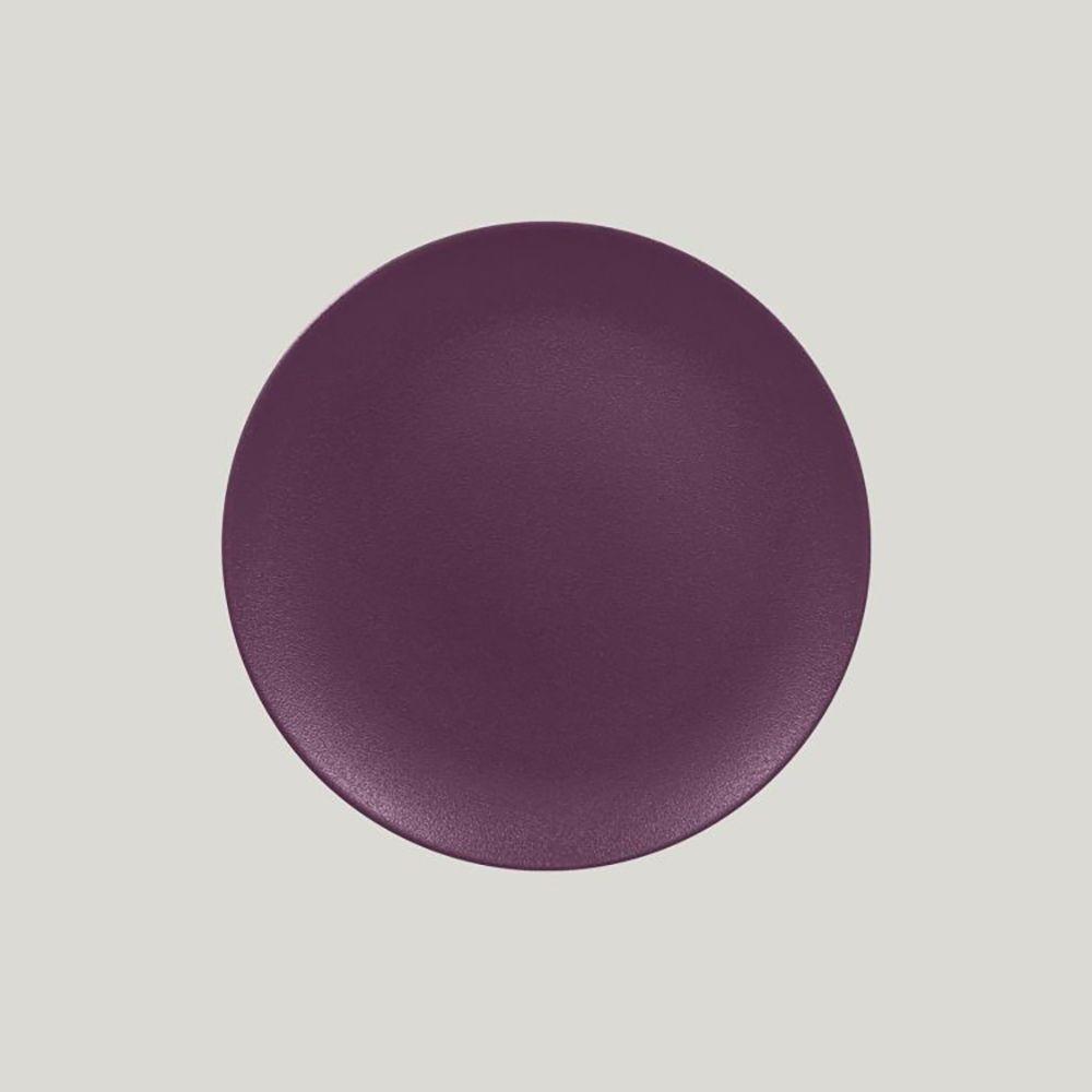 Тарелка RAK Porcelain Neofusion Mellow Plum purple круглая плоская 24 см (фиолетовый цвет) - фото 1 - id-p143294624
