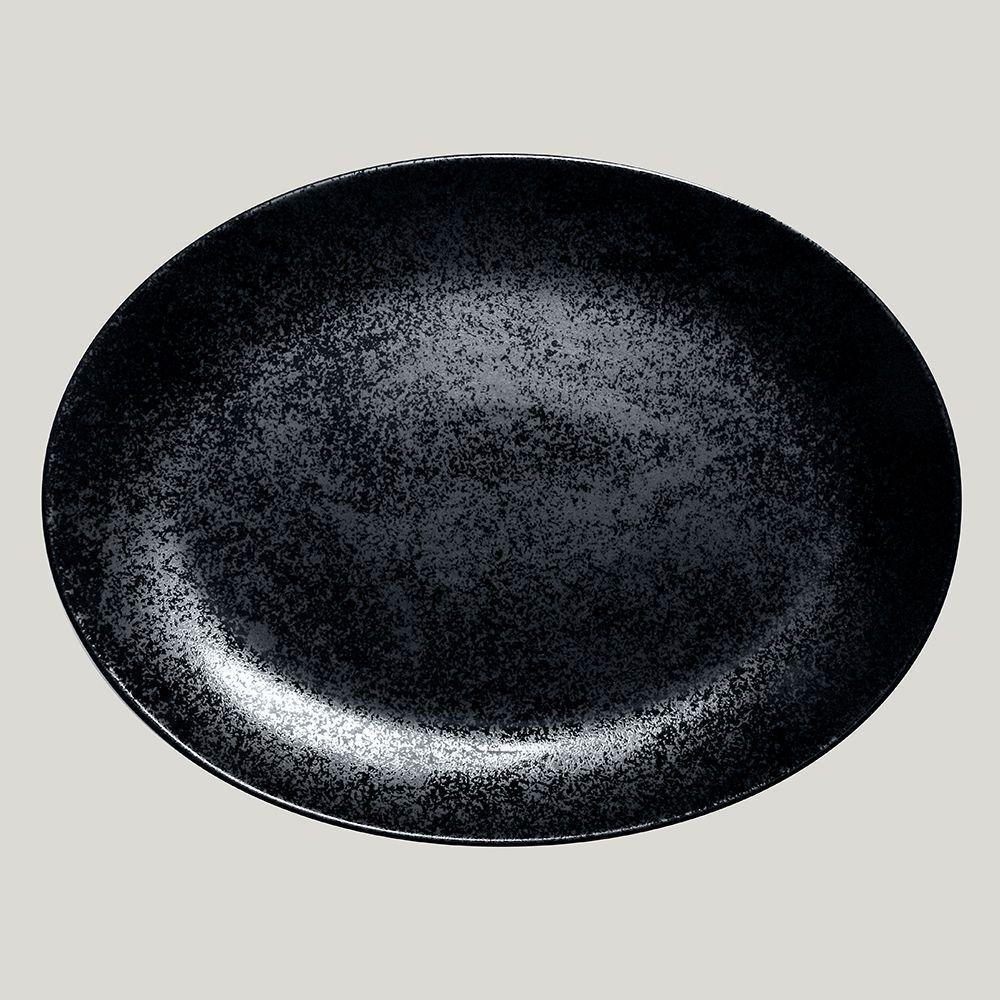 Тарелка овальная плоская RAK Porcelain Karbon 36*27 см