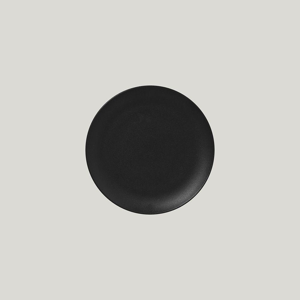 Тарелка RAK Porcelain NeoFusion Volcano круглая плоская 15 см, черный цвет