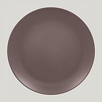 Тарелка RAK Porcelain Neofusion Mellow Chestnut brown круглая плоская 24 см, коричневый цвет