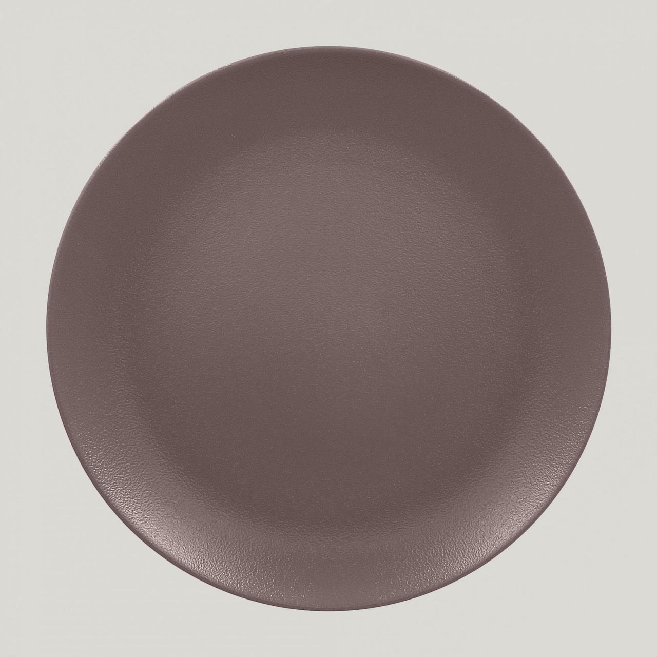 Тарелка RAK Porcelain Neofusion Mellow Chestnut brown круглая плоская 24 см, коричневый цвет - фото 1 - id-p143293839