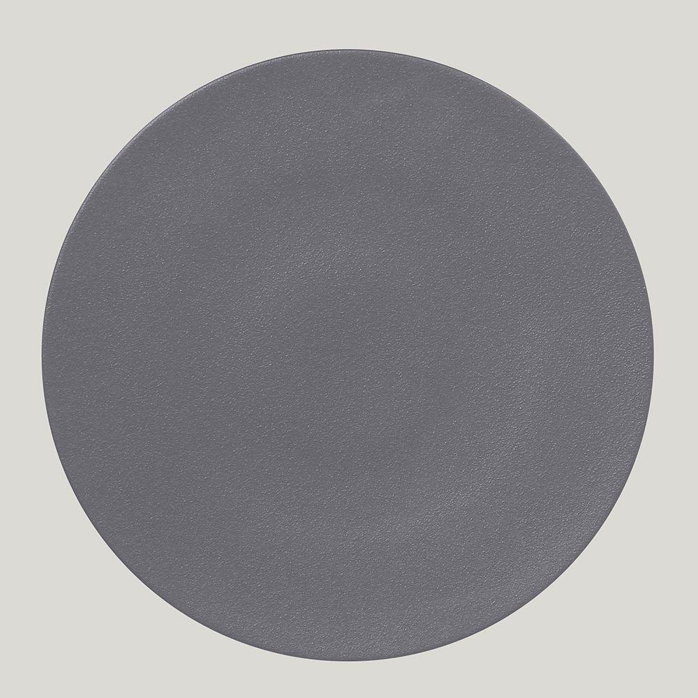 Тарелка RAK Porcelain NeoFusion Stone круглая плоская 29 см (серый цвет) - фото 1 - id-p143293844