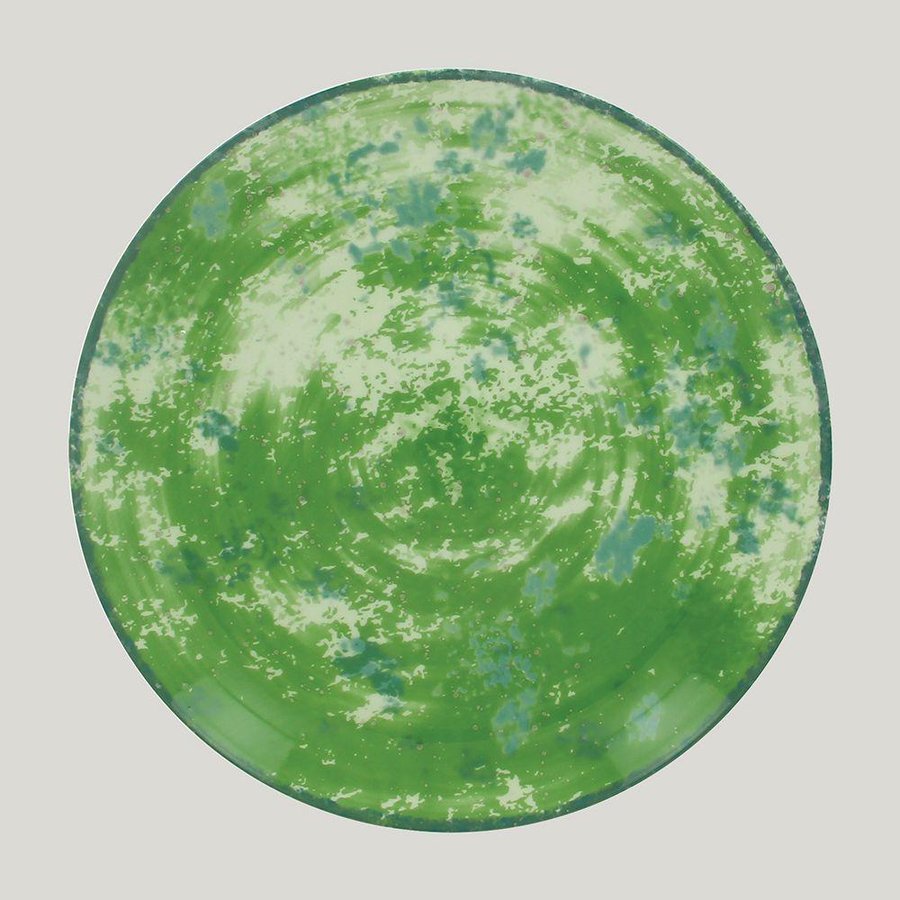 Тарелка RAK Porcelain Peppery круглая плоская 18 см, зеленый цвет - фото 1 - id-p143293846