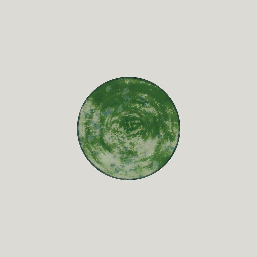 Блюдце RAK Porcelain Peppery круглое 15 см, зеленый цвет (для чашки 230 мл) - фото 1 - id-p143293858